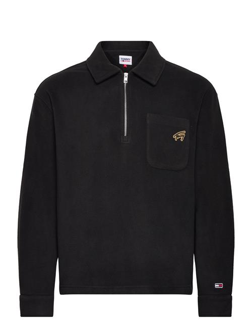 Se Tommy Jeans Tjm Rlx Signature 1/2 Zip Fleece Tommy Jeans Black ved Booztlet