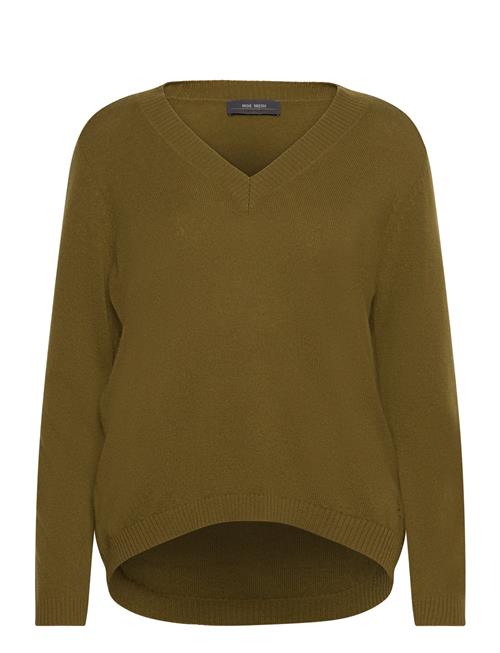 Se MOS MOSH Mmarlie Cashmere V-Neck Knit MOS MOSH Green ved Booztlet