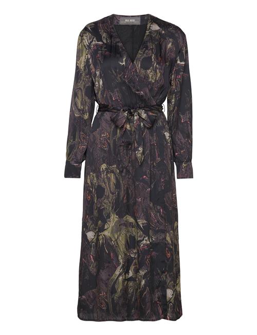 MOS MOSH Mmmarkella Marble Wrap Dress MOS MOSH Black