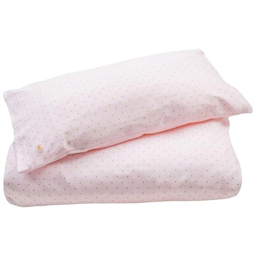 Se Livly Saturday 110 x 125 Polkaprikmønstret Sengesæt Lyserød One Size      kvinde ved Babyshop