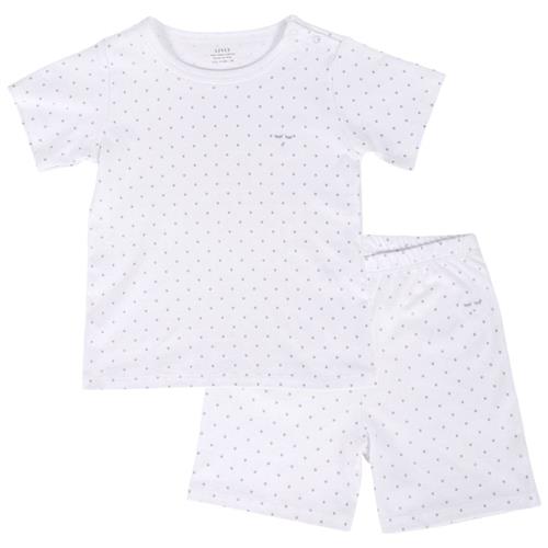 Se Livly Saturday Polkaprikmønstret T-shirt Og Shorts Sæt Hvid | Hvid | 74/80 cm ved Babyshop