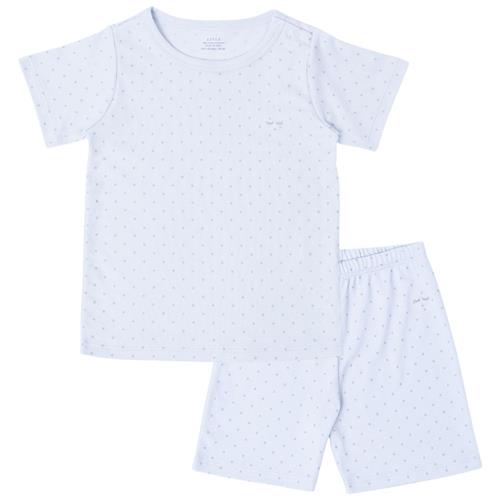 Se Livly Saturday Polkaprikmønstret T-shirt Og Shorts Sæt Blå | Blå | 80/86 cm ved Babyshop