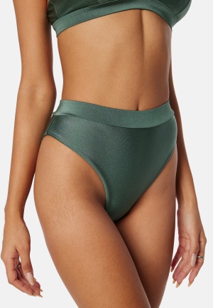 Se BUBBLEROOM High Waist Bikini Bottom Green 52 ved Bubbleroom