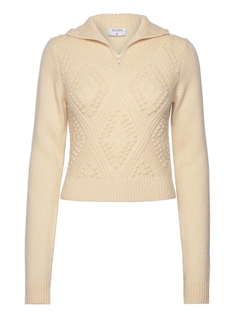 Filippa K Argyle Zip Sweater Filippa K Cream