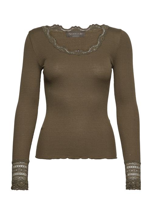 Rosemunde Rwbenita Ls O-Neck Lace T-Shirt Rosemunde Green