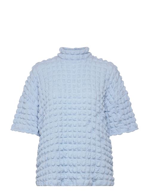 Slfmonika Ss High Neck Top B Selected Blue