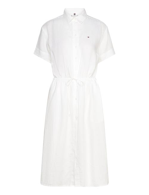 Tommy Hilfiger Linen Ss Midi Shirt Dress Tommy Hilfiger White