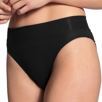 Calida Trusser 2P Elastic Briefs Sort bomuld X-Small Dame