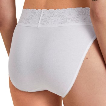 Calida Trusser 2P Lycraspitze Panty Blå/Hvid bomuld Medium Dame