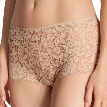 Calida Trusser Natural Comfort Lace Hipster Panty Beige polyamid X-Small Dame