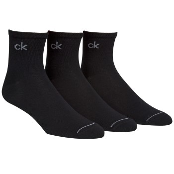 Calvin Klein Legwear Calvin Klein Strømper 3P Nick Quarter Sock Sort Str 40/46 Herre