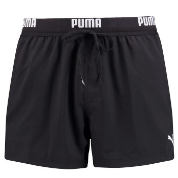 Puma Badebukser Logo Short Length Swim Shorts Sort polyester Small Herre