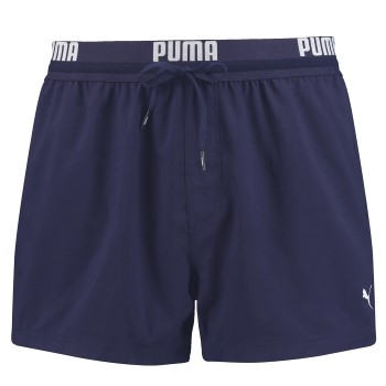 Puma Badebukser Logo Short Length Swim Shorts Marineblå polyester Large Herre