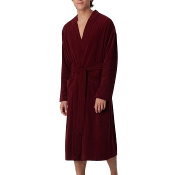 Se Schiesser Terry Bathrobe Rød Large Herre ved Timarco