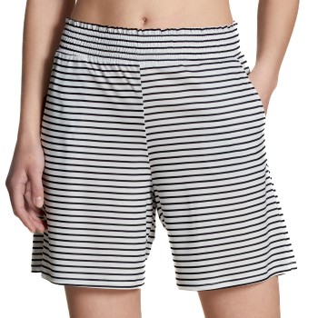 Calida Circular Sleep Shorts Hvid/Marine tencel X-Small Dame