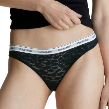 Calvin Klein Trusser Lace Bikini Brief Sort polyamid X-Small Dame