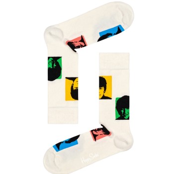 Happy socks Strømper 3P Beatles Silhouettes Sock Hvid bomuld Str 36/40