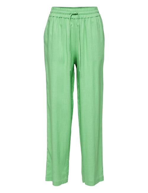 Se Selected Femme Slfviva-Gulia Hw Long Linen Pant Noos Selected Femme Green ved Booztlet