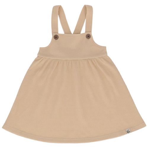 Se Gullkorn Design Tille Kjole Iced Coffee | Beige | 98/104 cm ved Babyshop