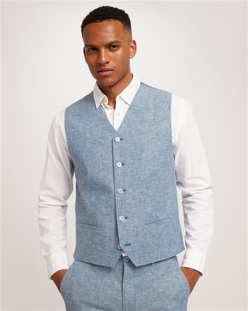 Jack & Jones Jprriviera Linen Waistcoat Jakkesæt vest Blå