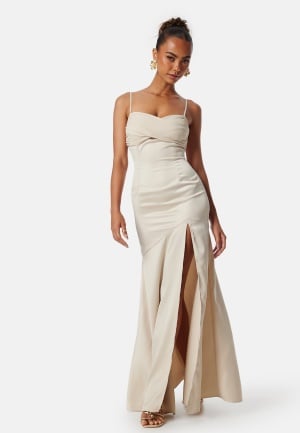 Bubbleroom Occasion High slit gown Champagne 36