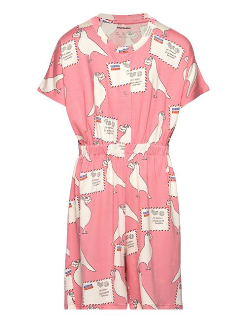 Mini Rodini Pigeons Tencel Aop Summersuit Mini Rodini Pink