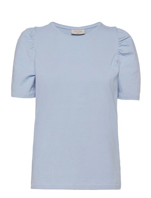 T-Shirt From Freequent In A Soft Material. The T-Shirt Has A Simple Silhouette W FREE/QUENT Blue