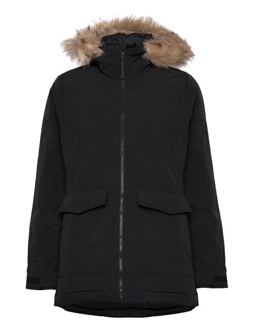 Hooded Fur Parka Adidas Sportswear Black