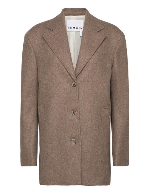 REMAIN Birger Christensen Wool Boxy Jacket REMAIN Birger Christensen Beige