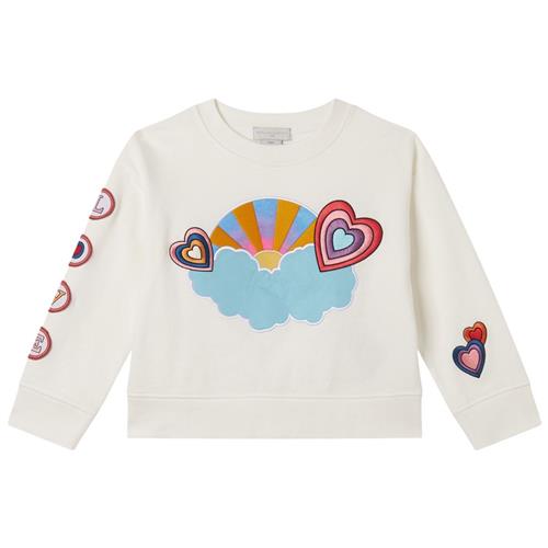 Stella McCartney Kids Broderet Sweatshirt Naturhvid | Hvid | 6 years