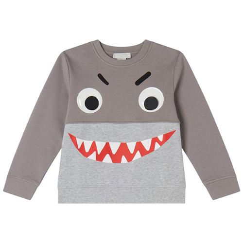 Stella McCartney Kids Sweatshirt Med Hajprint Grå | Grå | 8 years