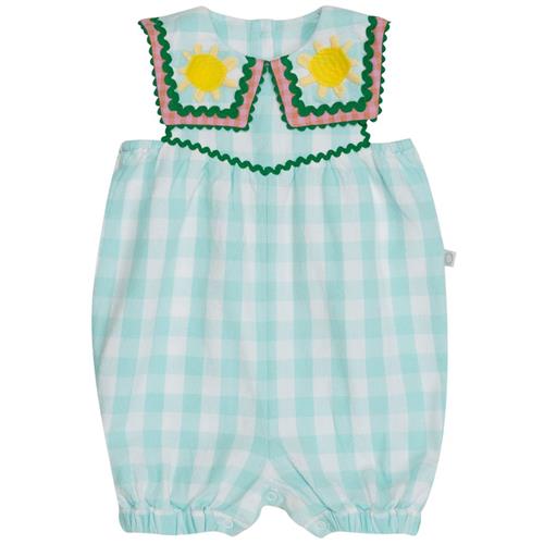 Stella McCartney Kids Gingham Romper Grøn | Grønn | 9 months