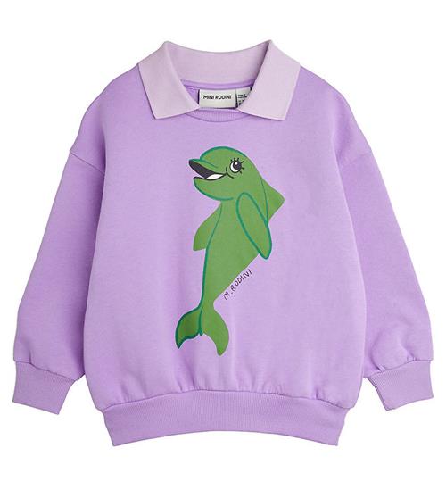 Se Mini Rodini Mini Rodini Sweatshirt - Dolphin - Lilla ved KidsWorld