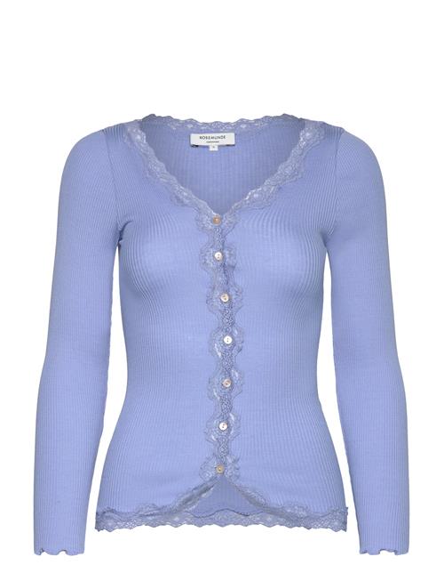 Se Rosemunde Rwbabette Ls V-Neck Regular Lace Ca Rosemunde Blue ved Booztlet