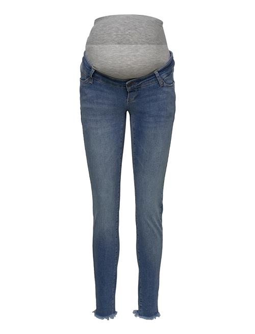 Se Mamalicious Mlmendez Slim Frayed 7/8 Jeans Mamalicious Blue ved Booztlet