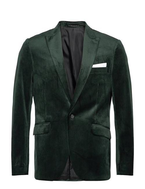 Se Lindbergh Velvet Blazer Lindbergh Green ved Booztlet