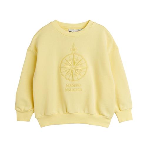 Mini Rodini GOTS Compass Broderet Sweatshirt Cremefarvet | Gul | 80/86 cm