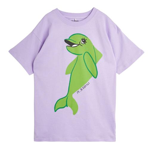 Mini Rodini GOTS Dolphin T-shirt Kjole Lilla | Lilla | 92/98 cm