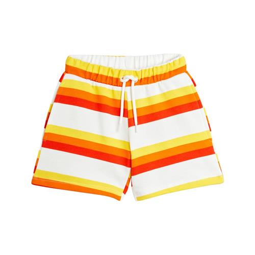 Mini Rodini GOTS Stribet Sweatshorts Multifarvet | Hvid | 104/110 cm