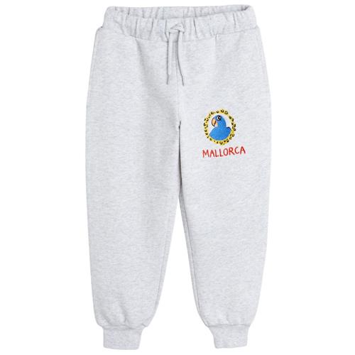 Se Mini Rodini GOTS Parrot Joggingbukser Gråmeleret | Grå | 92/98 cm ved Babyshop