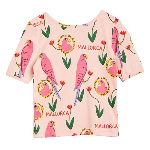 Se Mini Rodini GOTS Parrots Ballet T-shirt Lyserød | Lyserød | 92/98 cm ved Babyshop