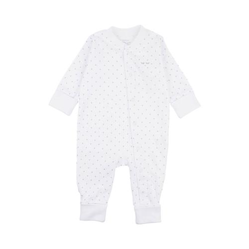 Se Livly Saturday Polkaprikmønstret Heldragt Hvid | Hvid | 80/86 cm ved Babyshop