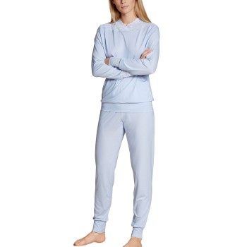 Calida Elegant Dreams Pyjama With Cuff Lyseblå modal XX-Small Dame