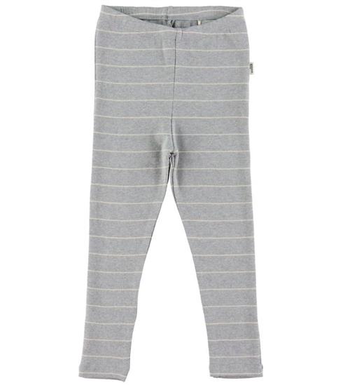 Se Sofie Schnoor Leggings - Stribet - Grey Melange ved KidsWorld