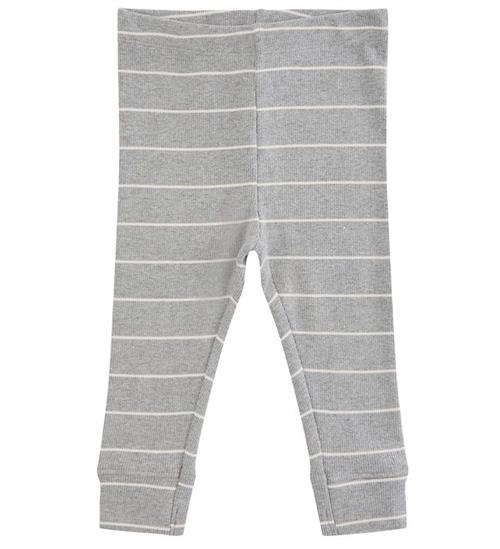 Sofie Schnoor Sofie Schnoor Leggings - Stribet - Grey Melange