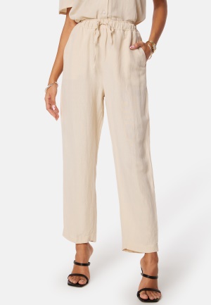 BUBBLEROOM Linen Blend Pants Light beige 2XL