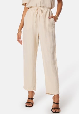 BUBBLEROOM Linen Blend Pants Light beige 3XL