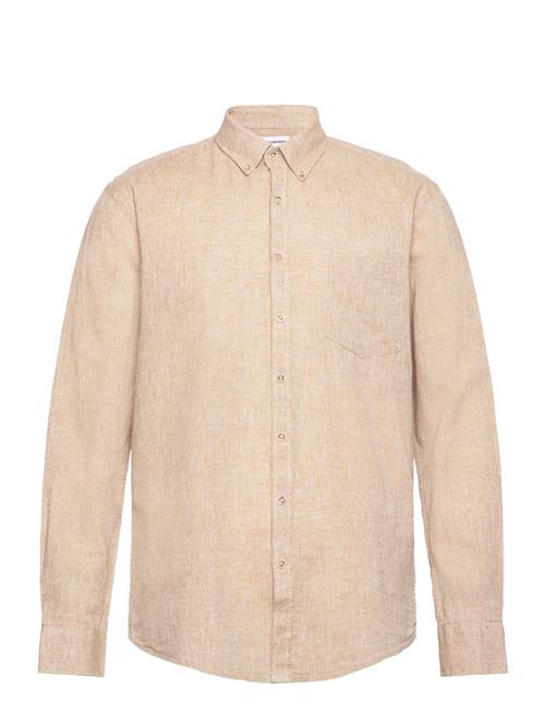 Lindbergh Cotton/Linen Shirt L/S Lindbergh Beige