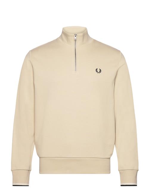 Se Fred Perry Half Zip Sweatshirt Fred Perry Beige ved Booztlet