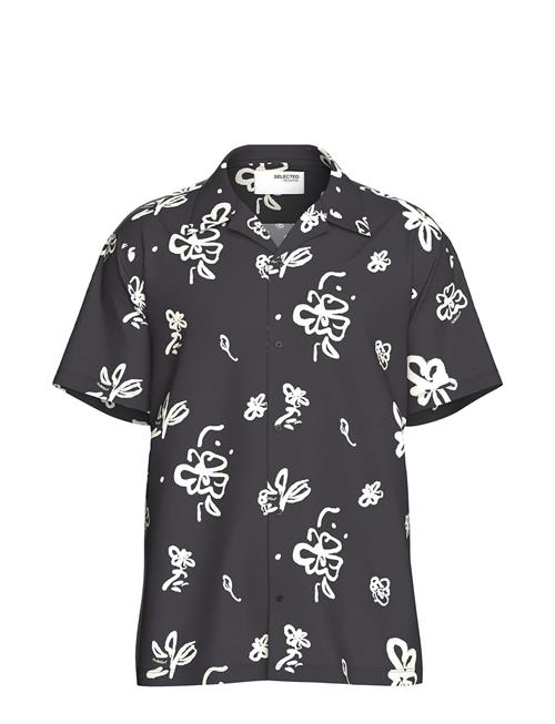 Selected Homme Slhreg-Air Shirt Ss Mix W Selected Homme Black